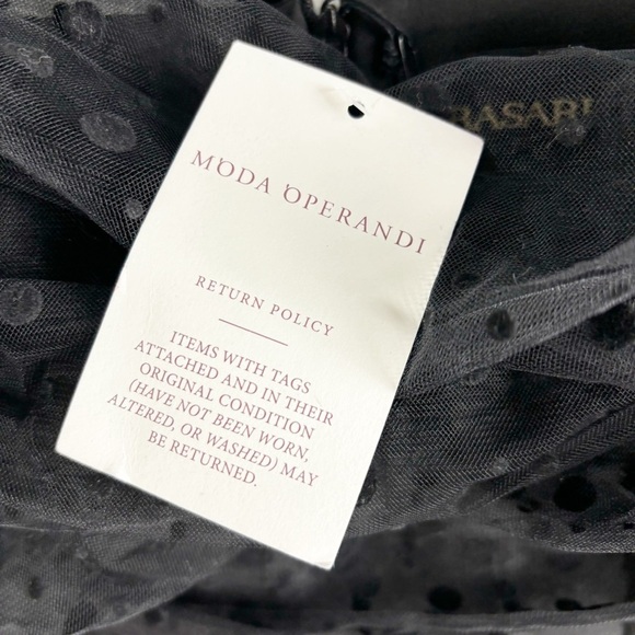 Rasario Draped Crepe Tulle Swiss Polka Dot Jumpsuit Black US 4 Cocktail Formal - Picture 5 of 7